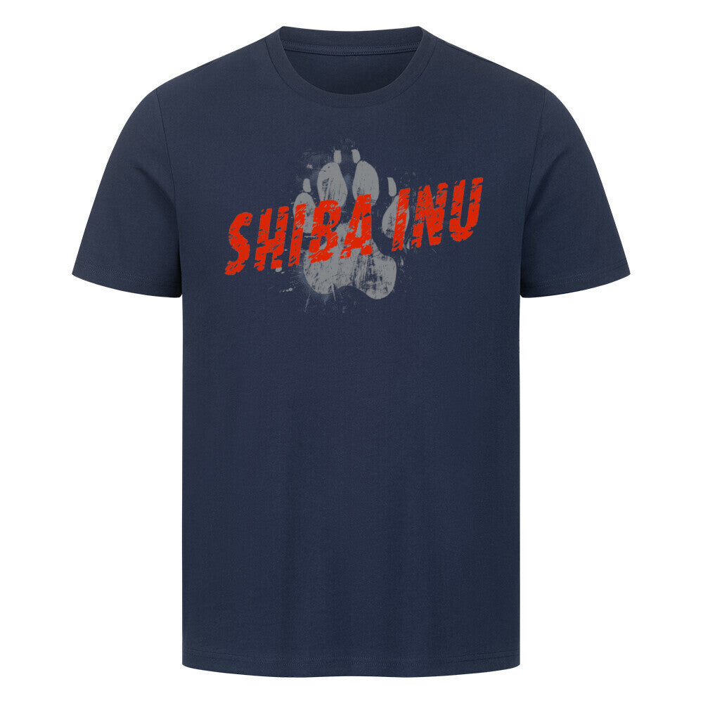 Premium T-Shirt "Shiba Inu - PAW" French Navy – hunde-shirt.de