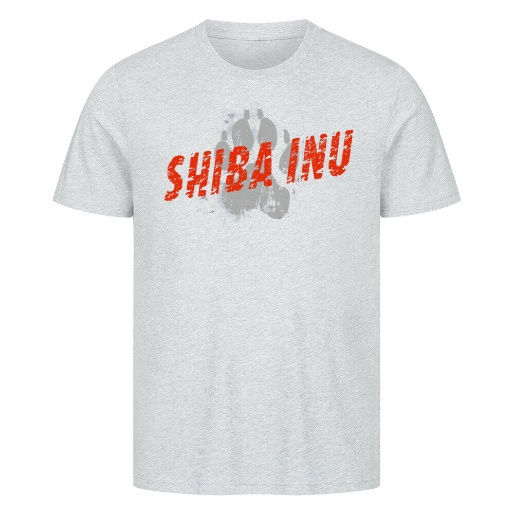Premium T-Shirt "Shiba Inu - PAW" Heather Grey – hunde-shirt.de