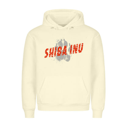 Premium Hoodie "Shiba Inu - PAW" Beige – hunde-shirt.de