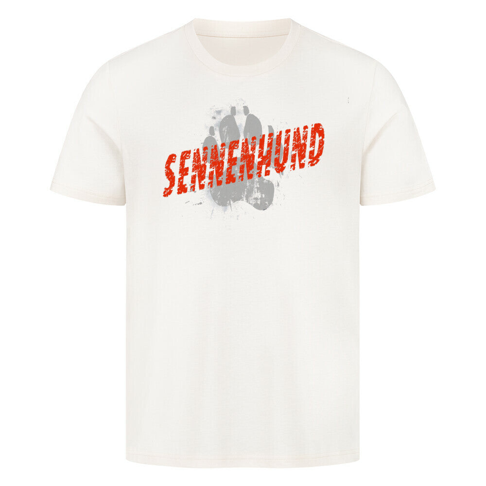 Premium T-Shirt "Sennenhund PAW" Natural Raw – hunde-shirt.de