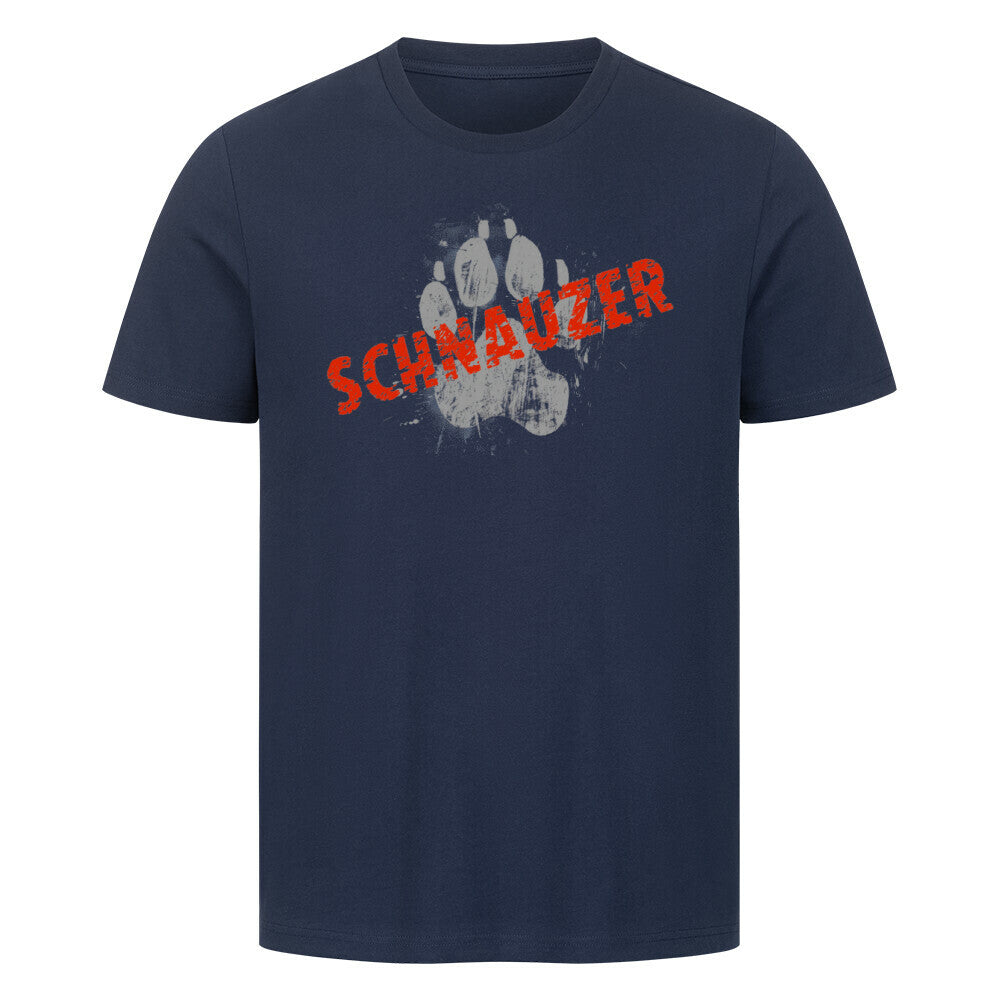 Premium T-Shirt "Schnauzer - PAW" French Navy – hunde-shirt.de