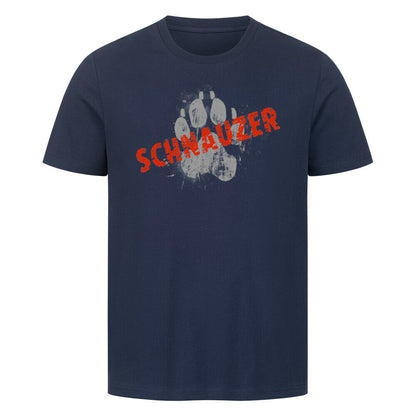 Premium T-Shirt "Schnauzer - PAW" French Navy – hunde-shirt.de