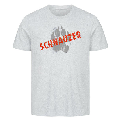 Premium T-Shirt "Schnauzer - PAW" Heather Grey – hunde-shirt.de