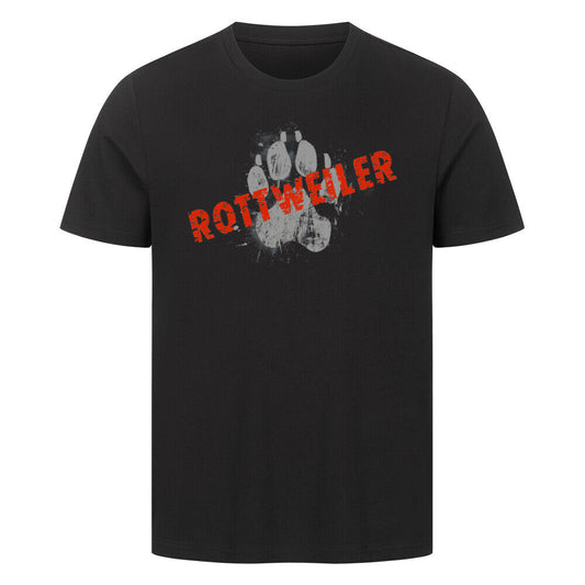 Premium T-Shirt "Rottweiler - PAW" Schwarz – hunde-shirt.de