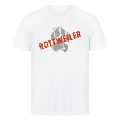 Premium T-Shirt "Rottweiler - PAW" Weiß – hunde-shirt.de