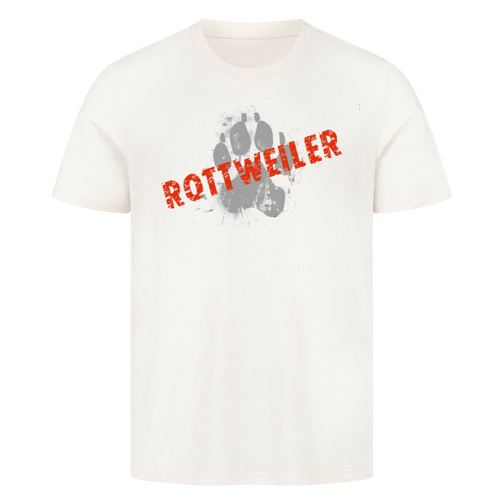 Premium T-Shirt "Rottweiler - PAW" Natural Raw – hunde-shirt.de