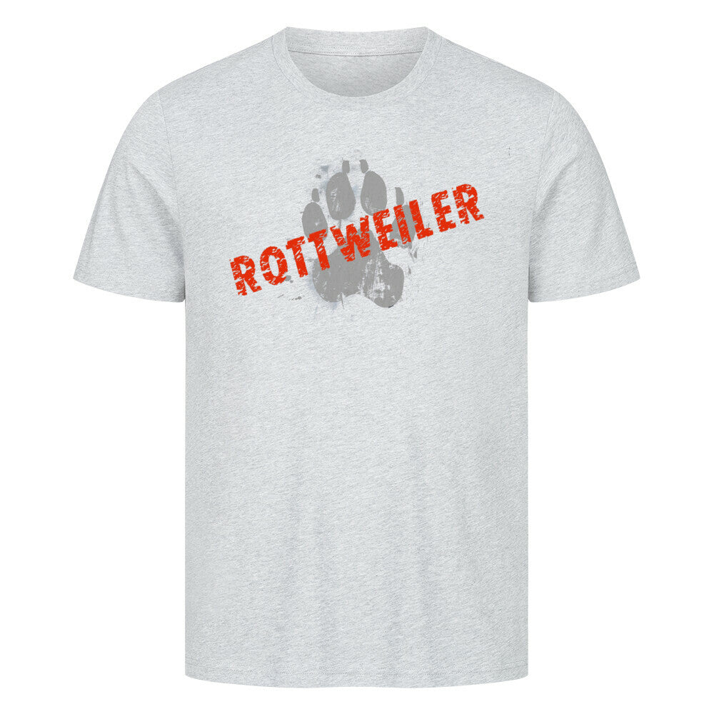 Premium T-Shirt "Rottweiler - PAW" Heather Grey – hunde-shirt.de