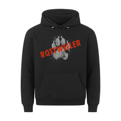Premium Hoodie "Rottweiler -PAW" Schwarz – hunde-shirt.de