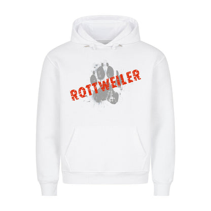 Premium Hoodie "Rottweiler -PAW" Weiß – hunde-shirt.de