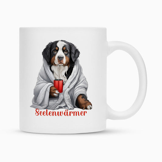 Tasse "Berner Sennenhund - Seelenwärmer" Weiß – hunde-shirt.de