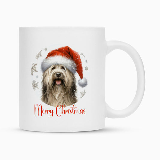 Tasse "Bergamasco - Merry Christmas" Weiß – hunde-shirt.de