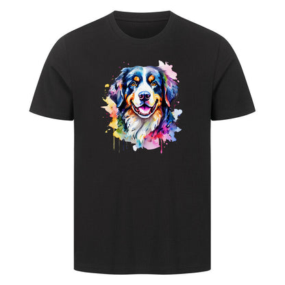 Premium T-Shirt "Berner Sennenhund - Splash" Schwarz – hunde-shirt.de