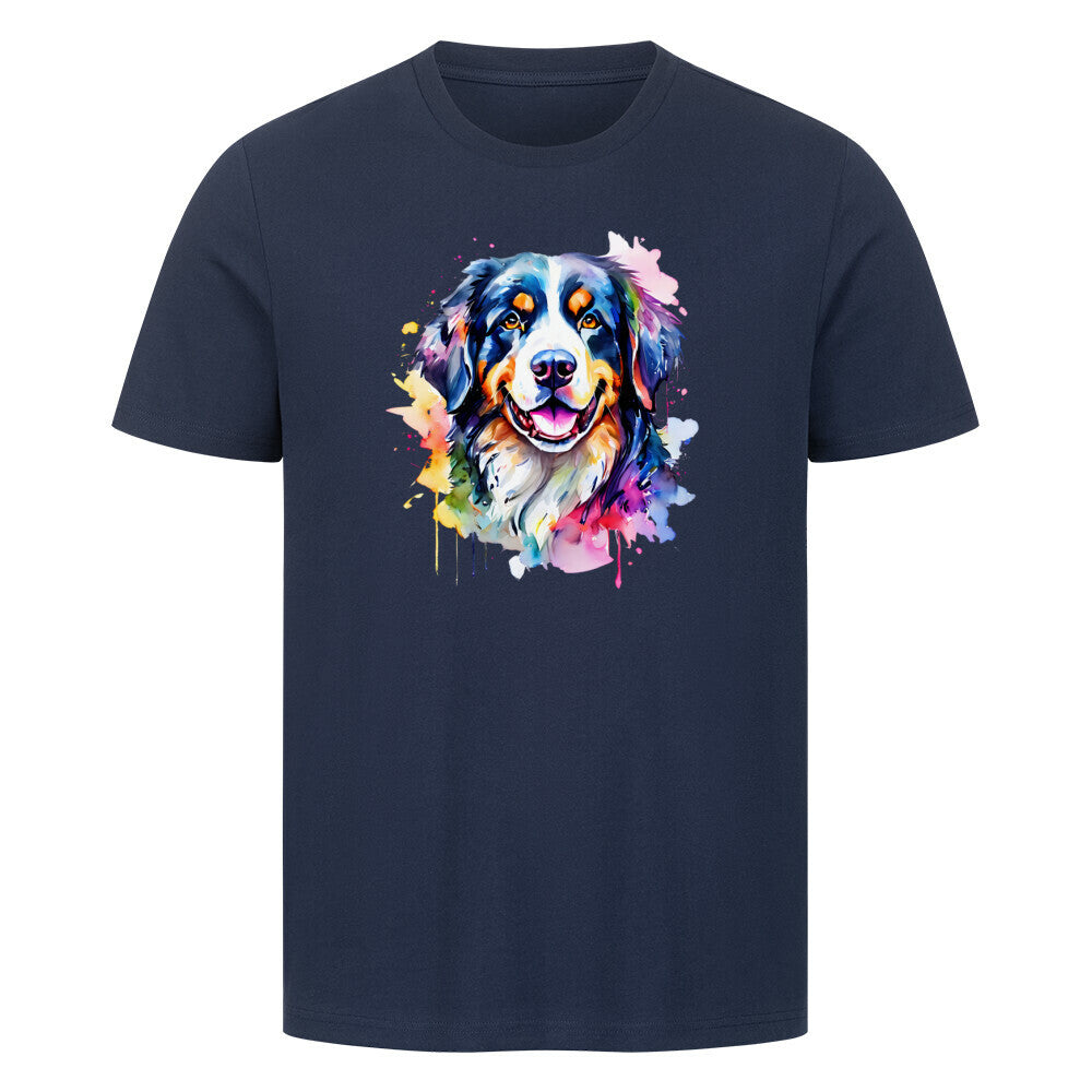Premium T-Shirt "Berner Sennenhund - Splash" French Navy – hunde-shirt.de