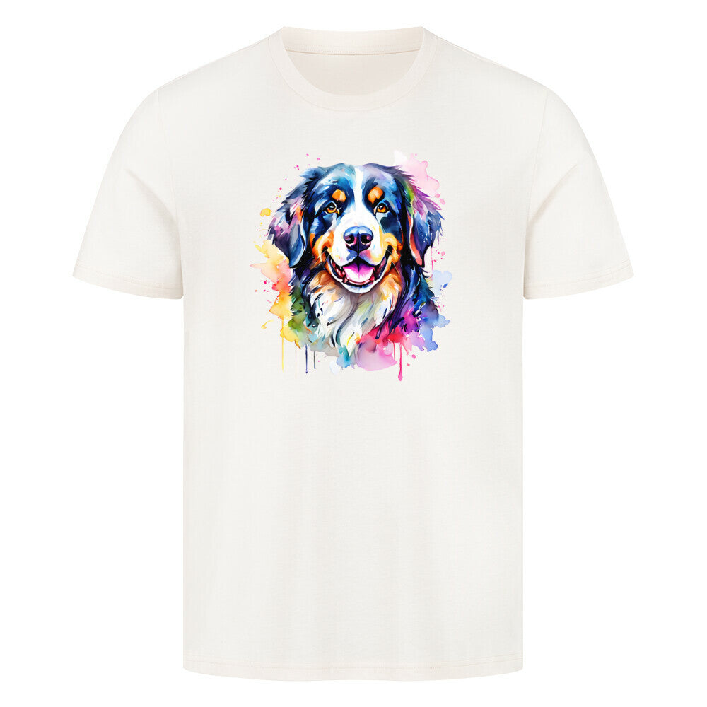 Premium T-Shirt "Berner Sennenhund - Splash" Natural Raw – hunde-shirt.de