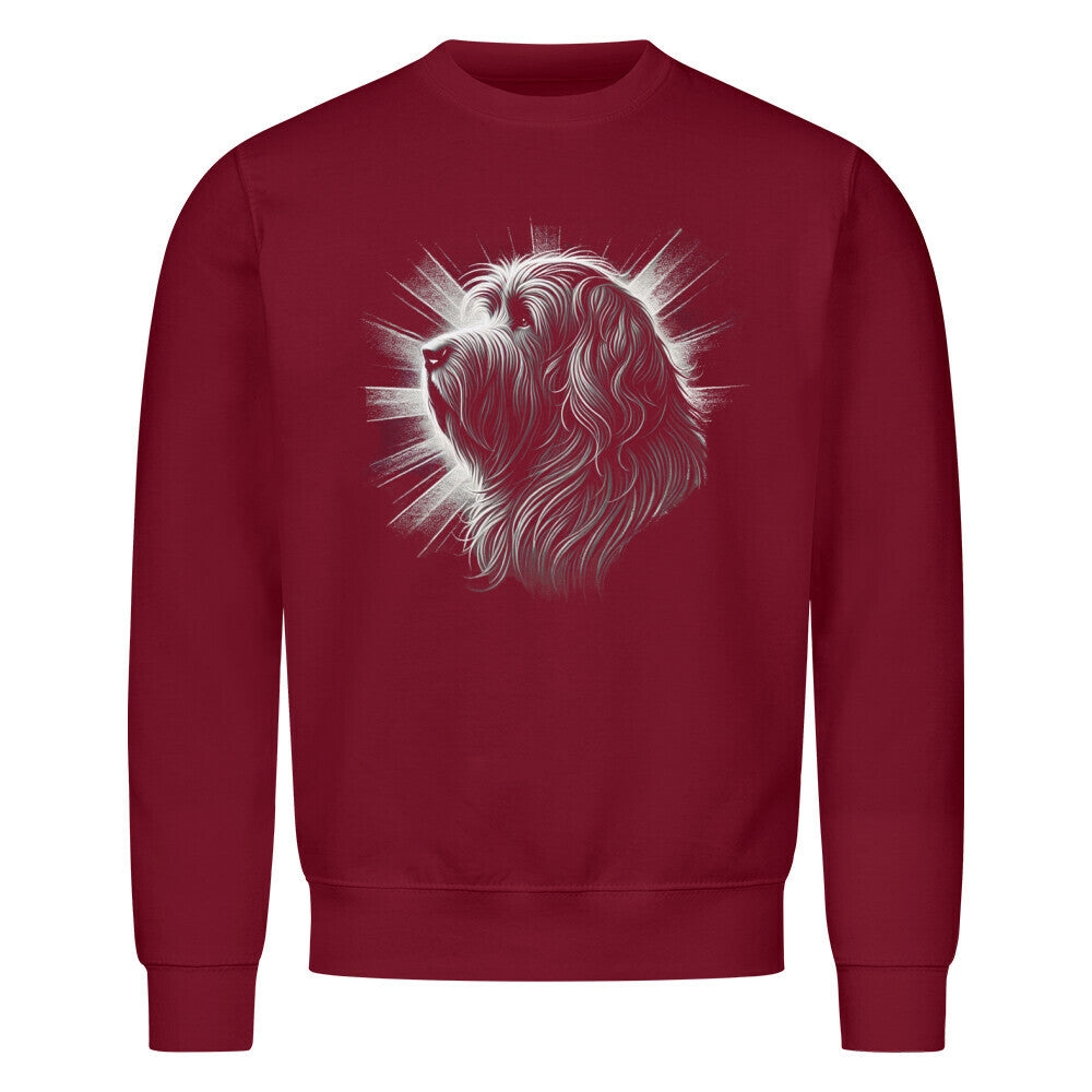 Premium Sweatshirt "Bergamasco - Shine" Burgunder – hunde-shirt.de