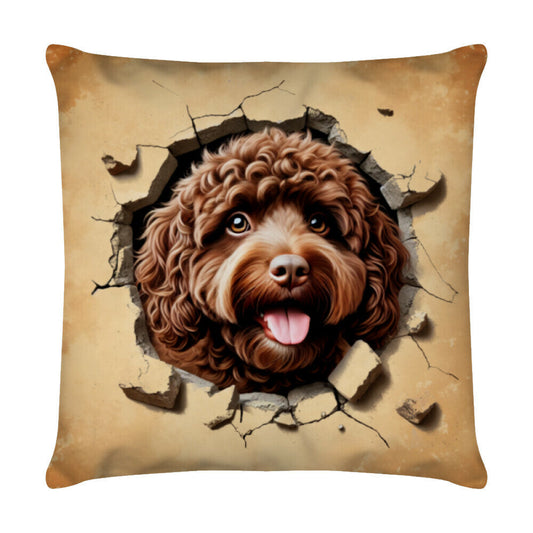 Kissen "Barbet - Look" Weiß – hunde-shirt.de