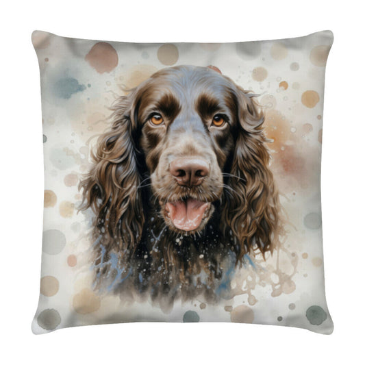 Kissen "American Water Spaniel - Dots" Weiß – hunde-shirt.de