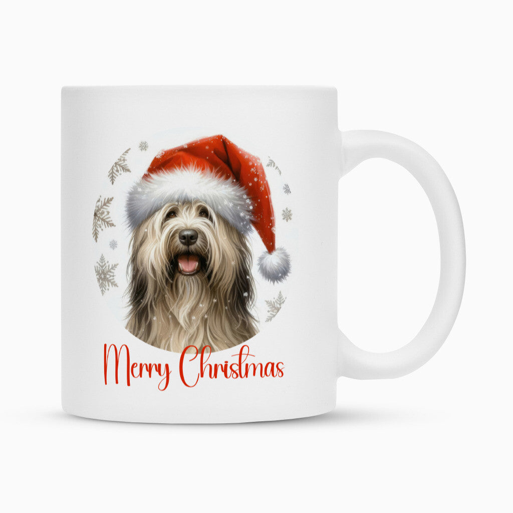 Tasse "Bergamasco - Merry Christmas" Weiß – hunde-shirt.de