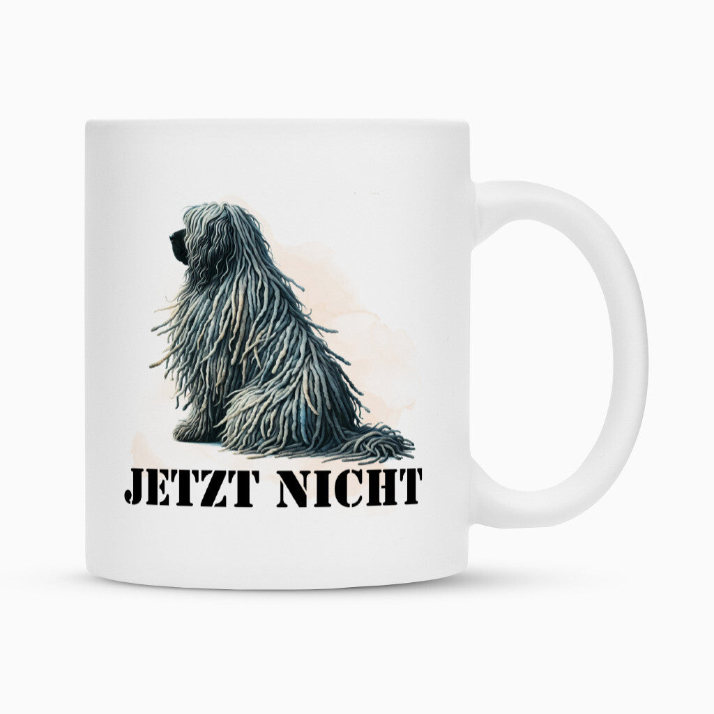 Tasse "Bergamasco - JETZT NICHT" Weiß – hunde-shirt.de