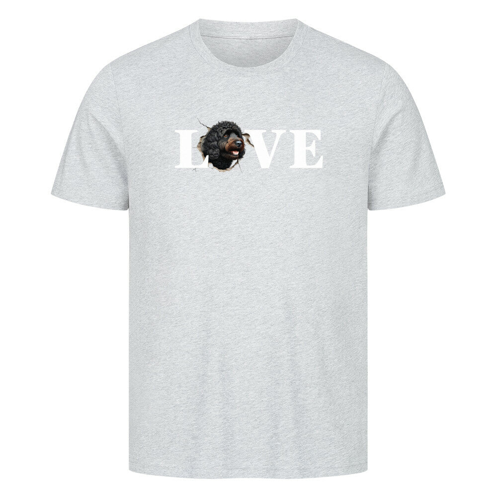 Premium T-Shirt "Barbet - LOVE" Heather Grey – hunde-shirt.de