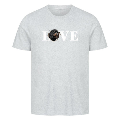 Premium T-Shirt "Barbet - LOVE" Heather Grey – hunde-shirt.de