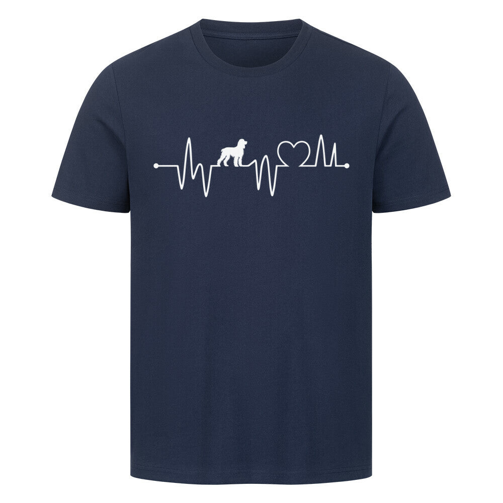 Premium T-Shirt "American Water - Heartbeat" French Navy – hunde-shirt.de