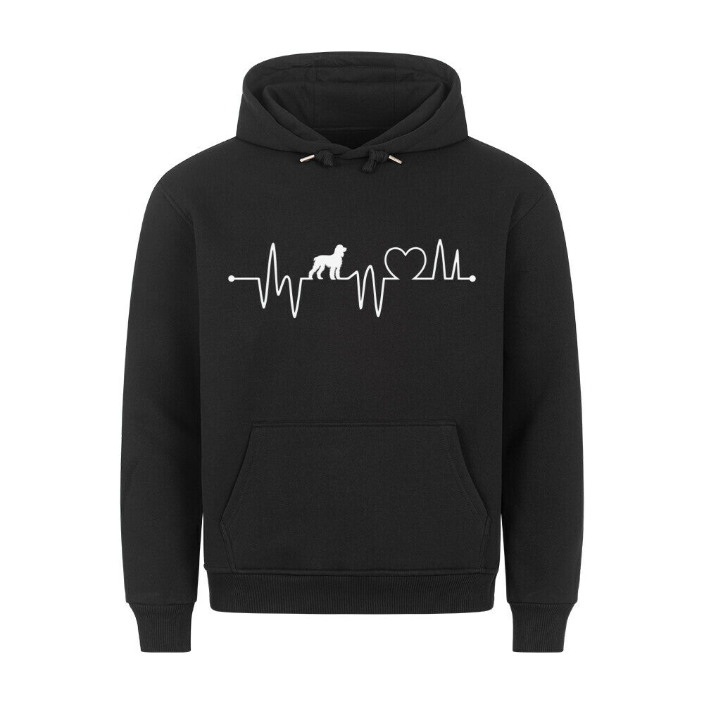 Premium Hoodie "American Water - Heartbeat" Schwarz – hunde-shirt.de