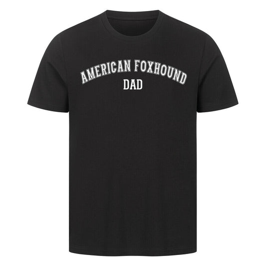Premium T-Shirt "American Foxhound - DAD" Schwarz – hunde-shirt.de