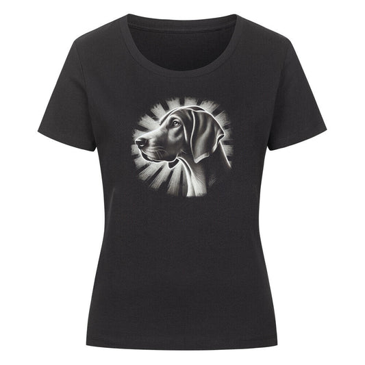 Premium Organic Damen-Shirt "American Foxhound - Shine" Schwarz – hunde-shirt.de