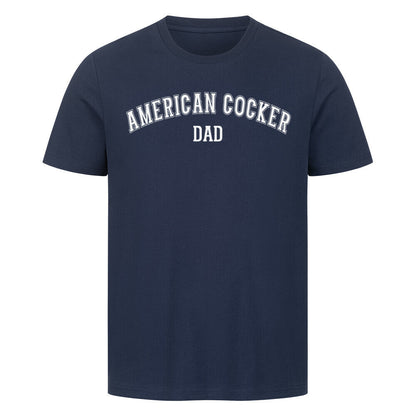 Premium T-Shirt "American Cocker - DAD" French Navy – hunde-shirt.de