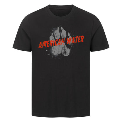Premium T-Shirt "American Water - PAW" Schwarz – hunde-shirt.de
