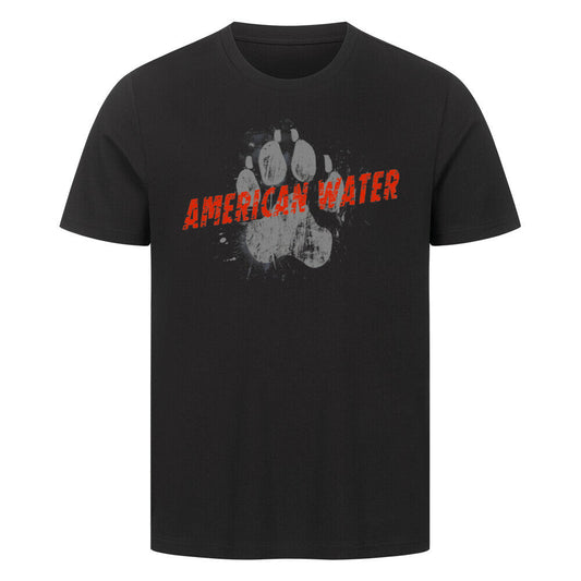 Premium T-Shirt "American Water - PAW" Schwarz – hunde-shirt.de