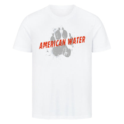 Premium T-Shirt "American Water - PAW" Weiß – hunde-shirt.de