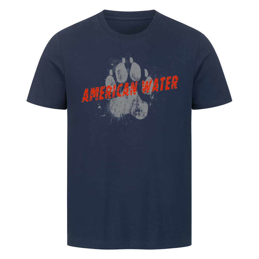 Premium T-Shirt "American Water - PAW" French Navy – hunde-shirt.de