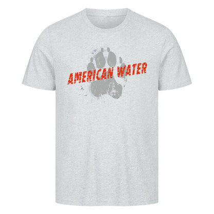 Premium T-Shirt "American Water - PAW" Heather Grey – hunde-shirt.de
