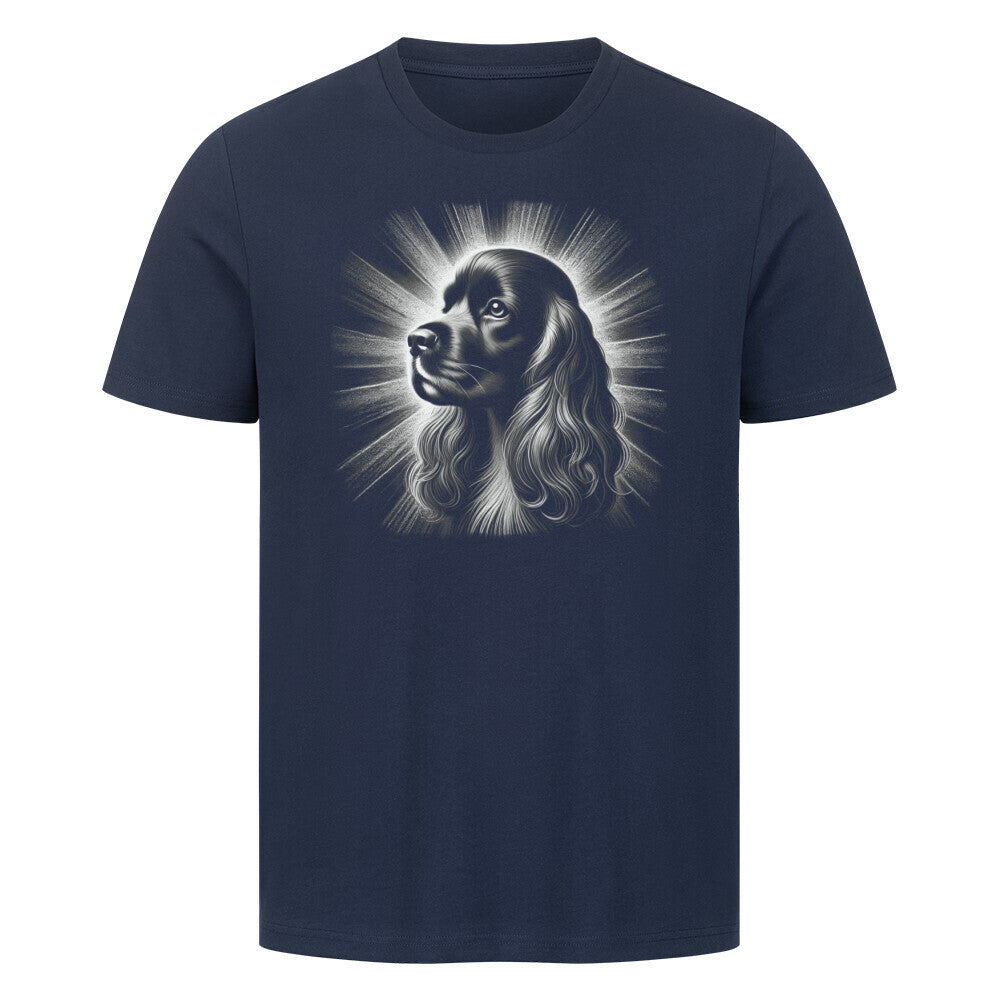 Premium T-Shirt "American Cocker - Shine" French Navy – hunde-shirt.de