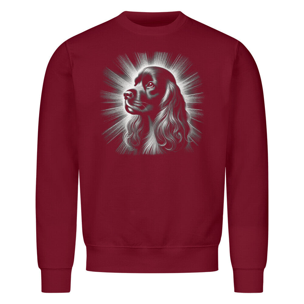 Premium Sweatshirt "American Cocker - Shine" Burgunder – hunde-shirt.de
