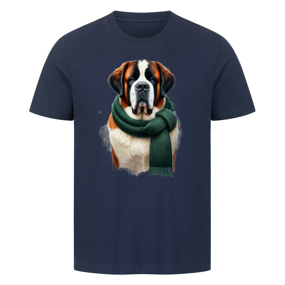 Premium T-Shirt "Bernhardiner - Cool" French Navy – hunde-shirt.de