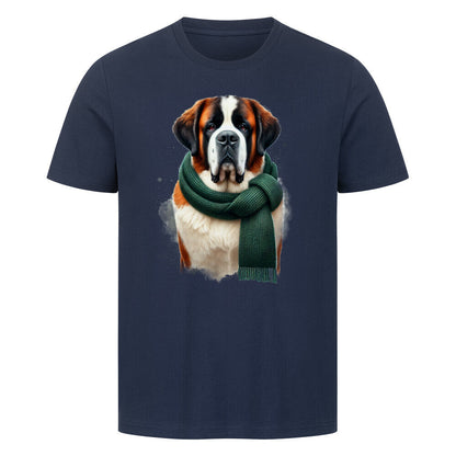 Premium T-Shirt "Bernhardiner - Cool" French Navy – hunde-shirt.de