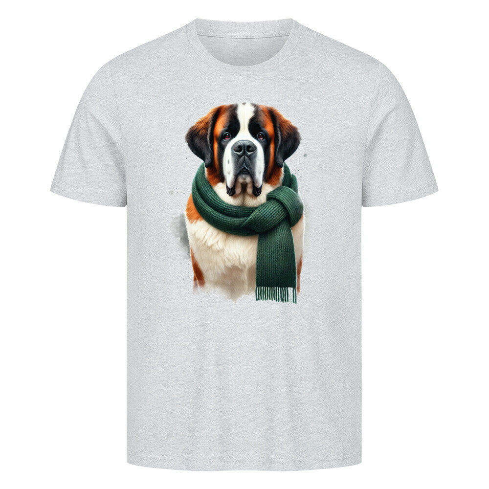 Premium T-Shirt "Bernhardiner - Cool" Heather Grey – hunde-shirt.de