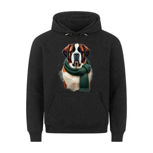 Premium Hoodie "Bernhardiner - Cool" Schwarz – hunde-shirt.de