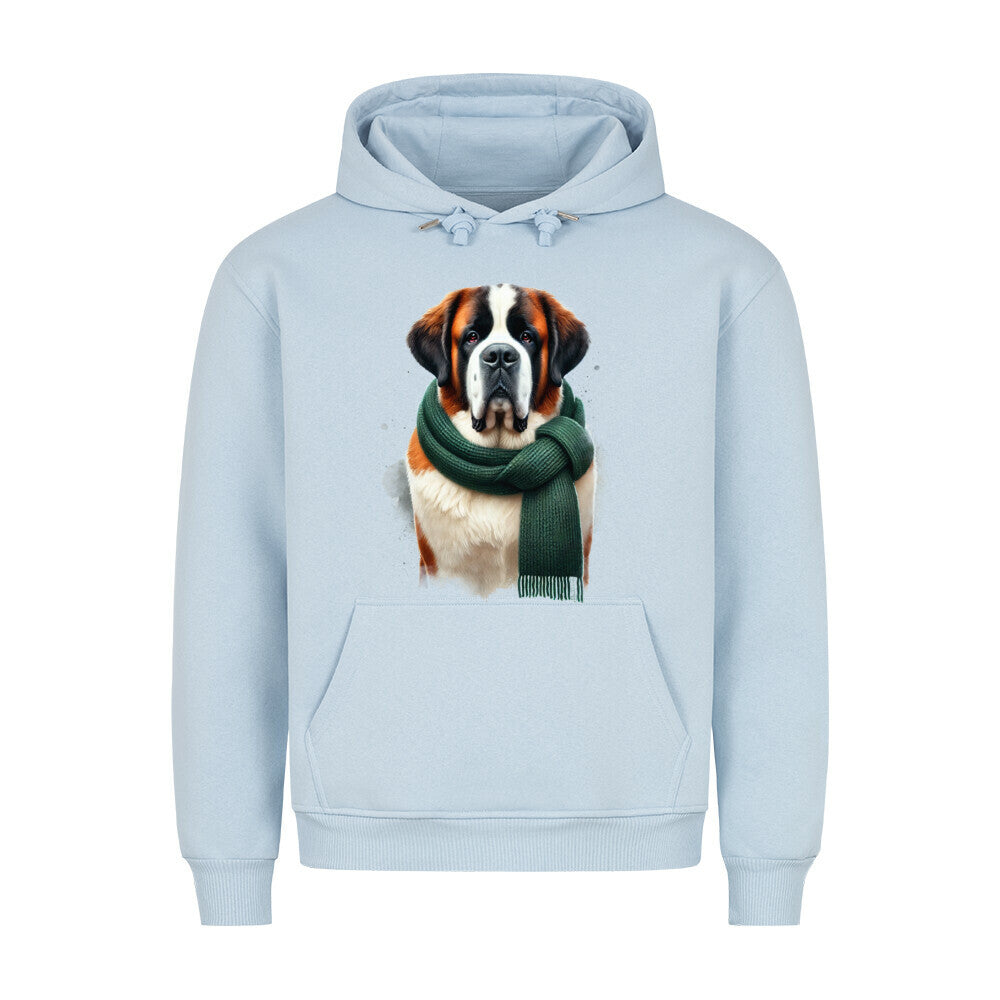 Premium Hoodie "Bernhardiner - Cool" Babyblau – hunde-shirt.de