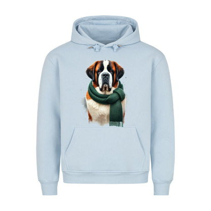 Premium Hoodie "Bernhardiner - Cool" Babyblau – hunde-shirt.de
