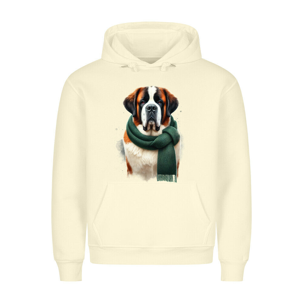 Premium Hoodie "Bernhardiner - Cool" Beige – hunde-shirt.de
