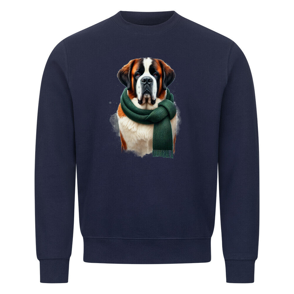 Premium Sweatshirt "Bernhardiner - Cool" Navy Blue – hunde-shirt.de