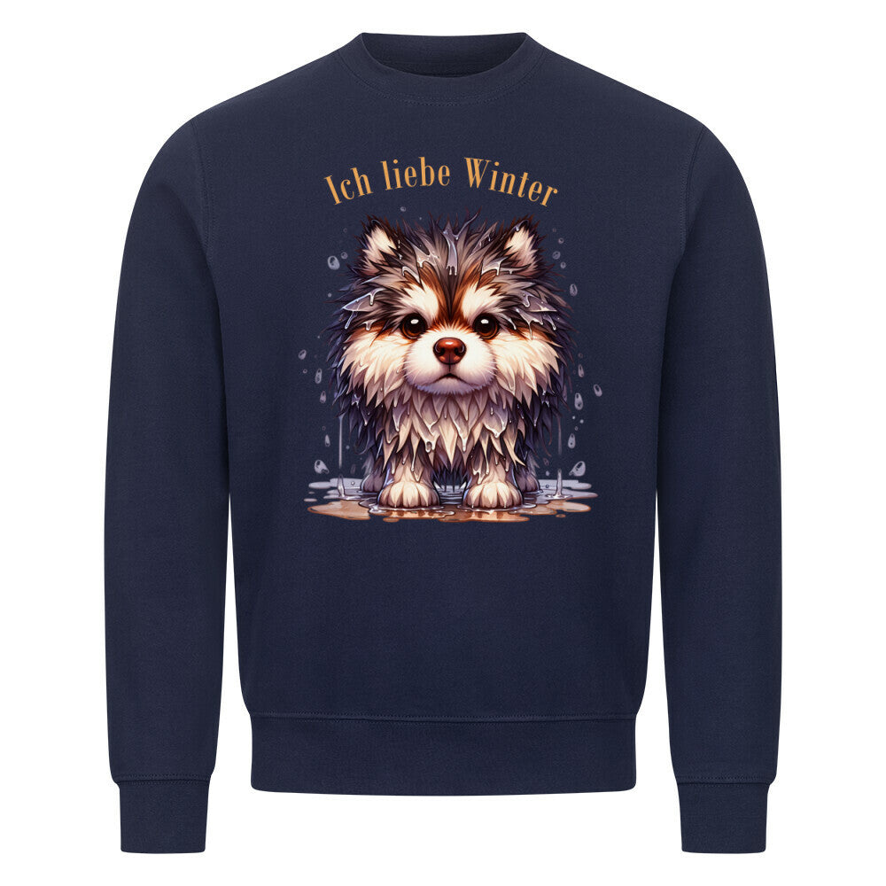Premium Sweatshirt "Alaskan Malamute - Ich liebe..." Navy Blue – hunde-shirt.de