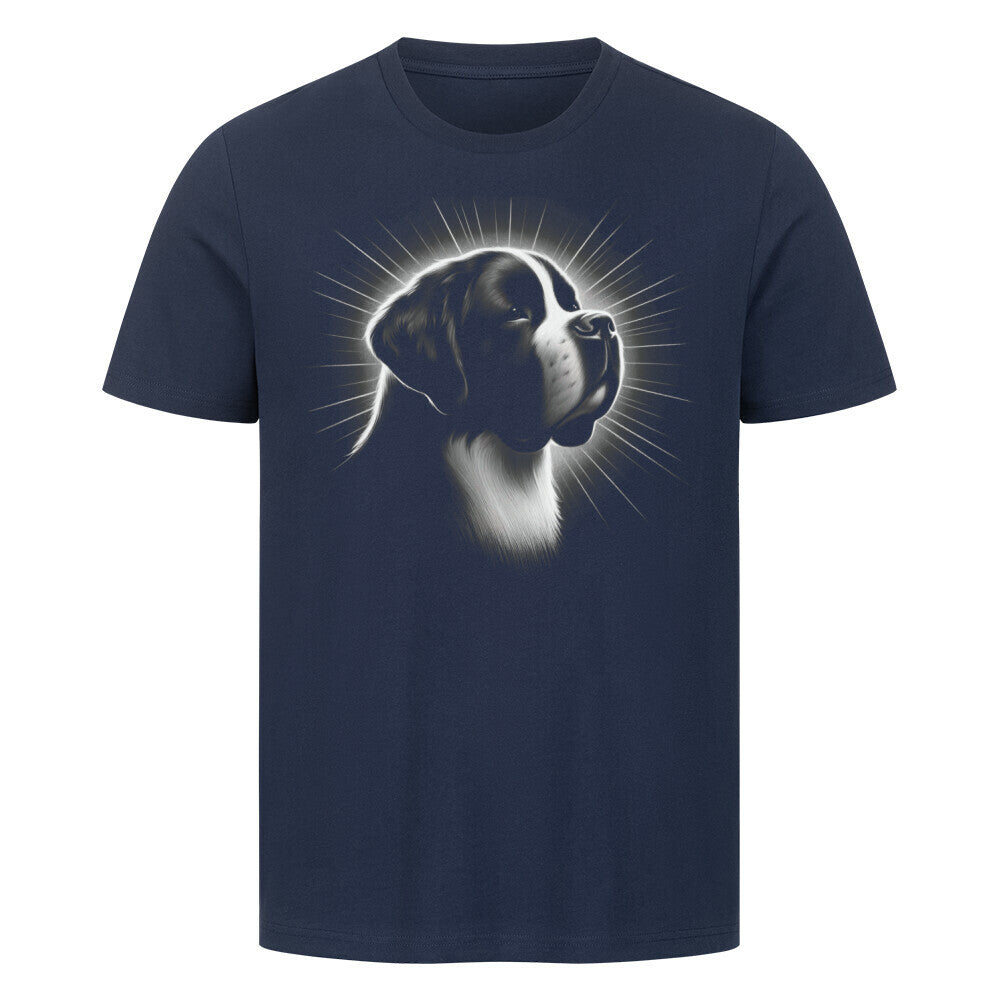 Premium T-Shirt "Bernhardiner - Bright" French Navy – hunde-shirt.de