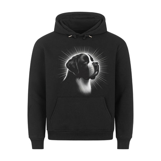 Premium Hoodie "Bernhardiner - Bright" Schwarz – hunde-shirt.de