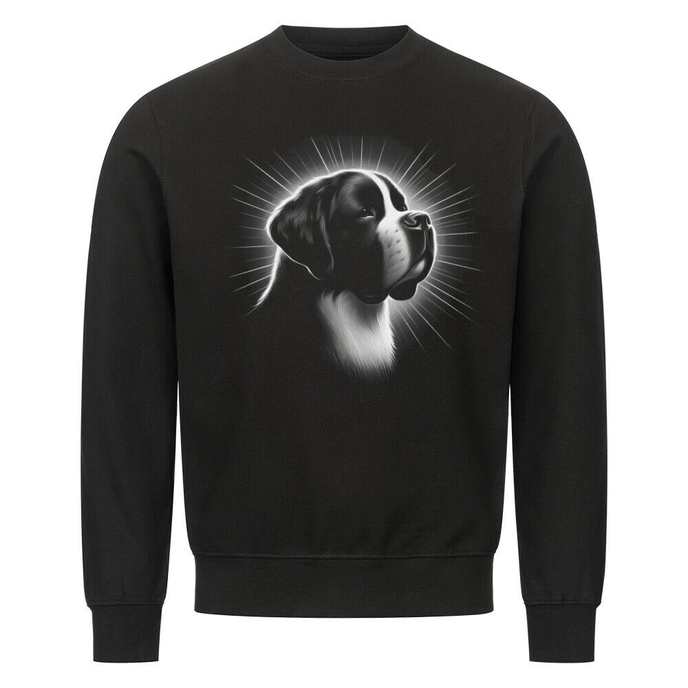 Premium Sweatshirt "Bernhardiner - Bright" Schwarz – hunde-shirt.de