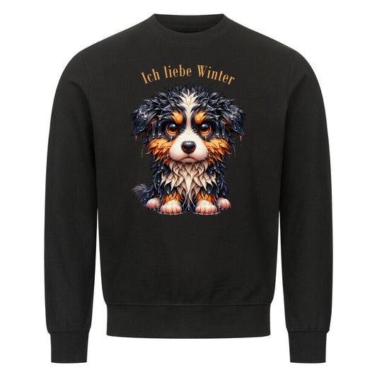 Premium Sweatshirt "Berner Sennenhund - Ich liebe..." Schwarz – hunde-shirt.de